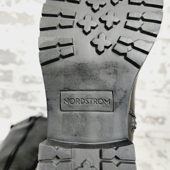 NEW Nordstrom Oliver Black Leather Slip On Block Heel Riding Boots M305 - Picture 8 of 12